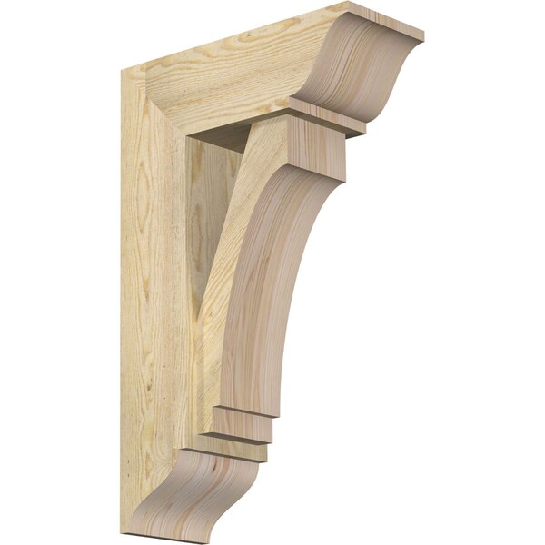 Ekena Millwork Imperial Traditional Rough Sawn Bracket w/ Offset Brace, Douglas Fir, 8"W x 20"D x 32"H BKT0806X20X32IMP01RDF - main